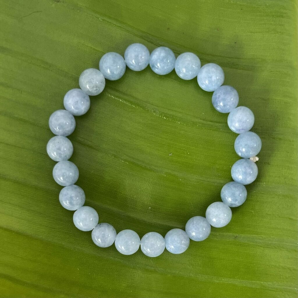 Aquamarine bracelet 8mm beads_0