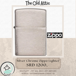 silver chrome zippo lighter 