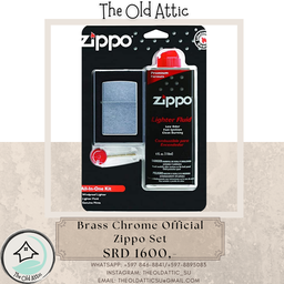 Brass Chrome Official Zippo Set 