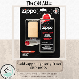 Gold Zippo Lighter gift set 