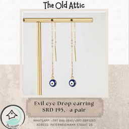 Evil eye drop earrings 