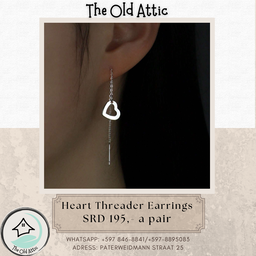 Heart Threader Earrings 