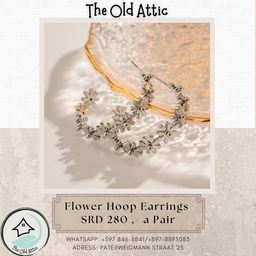 Flower Hoop Earrings 