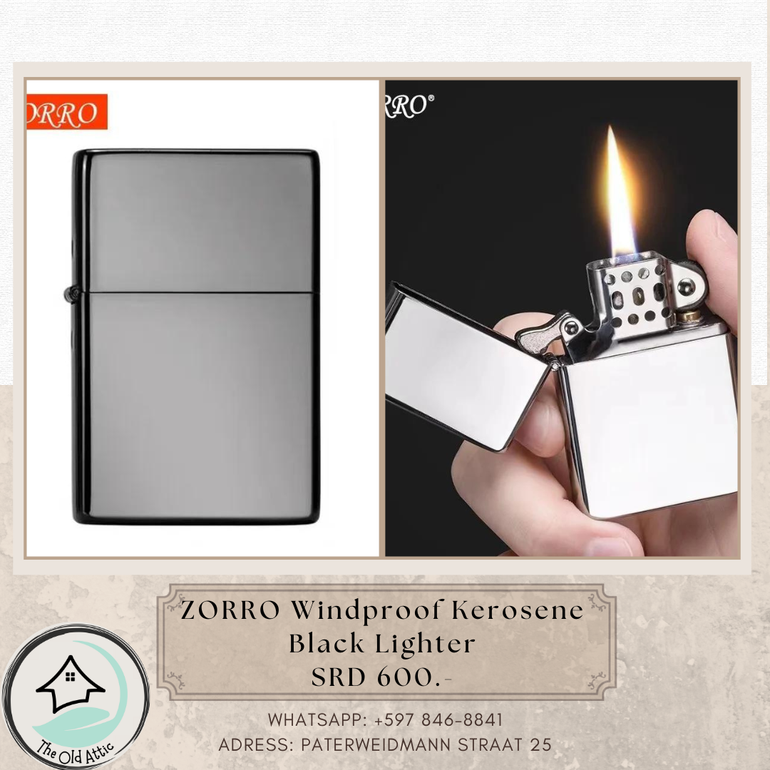 Zorro Windproof Kerosene Black Lighter 