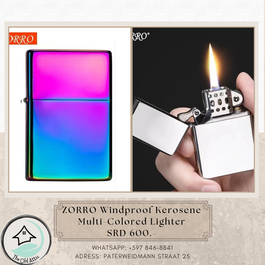 Zorro Windproof Kerosene Multi colored Lighter 