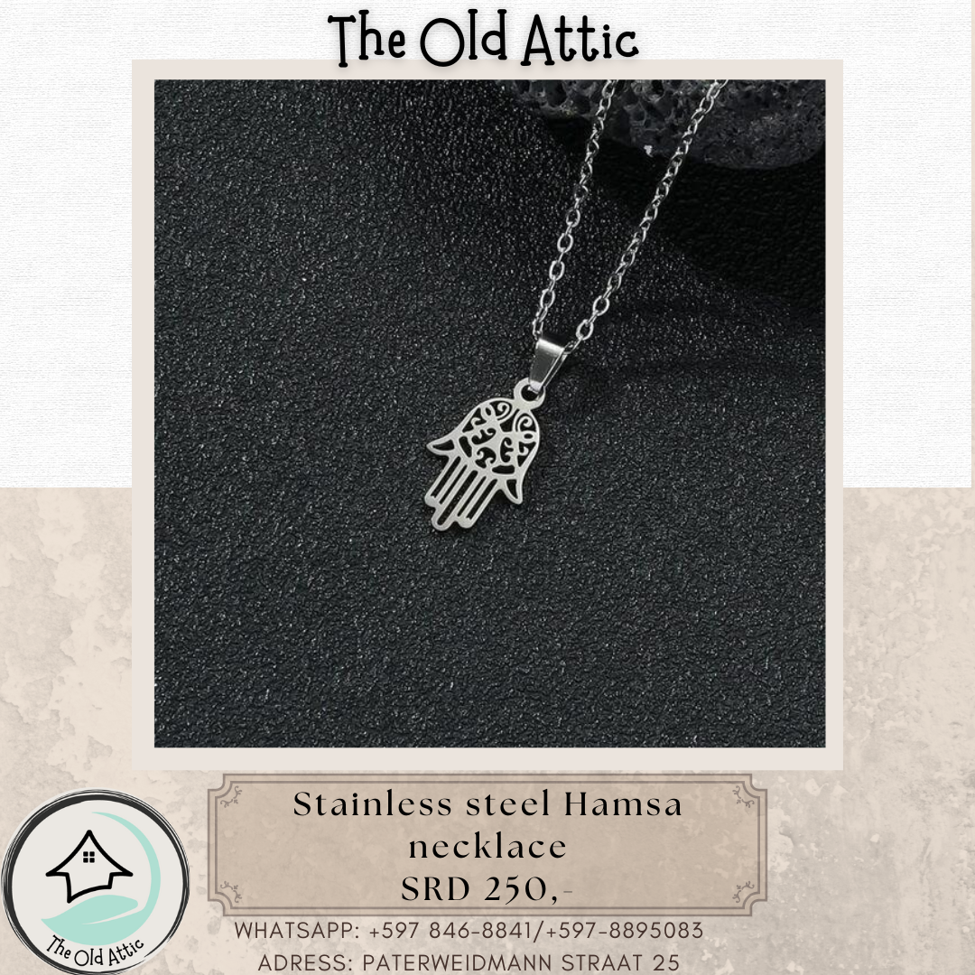 Stainless Steel Hamza Necklace