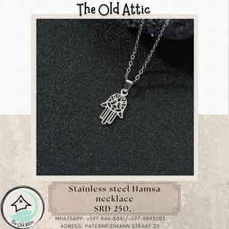 Stainless Steel Hamza Necklace 