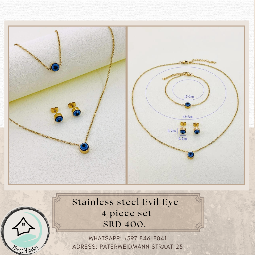 Stainless Steel Evil Eye Set