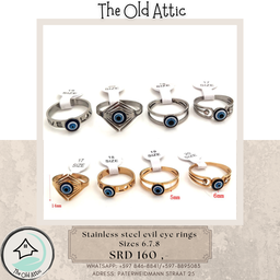 Stainless Steel Evil Eye Ring