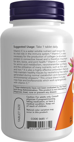 NOW FOODS C-1000 ROSE HIP SR 100 TABLETS