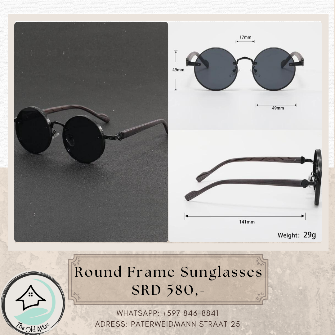 black round frame sunglasses_0