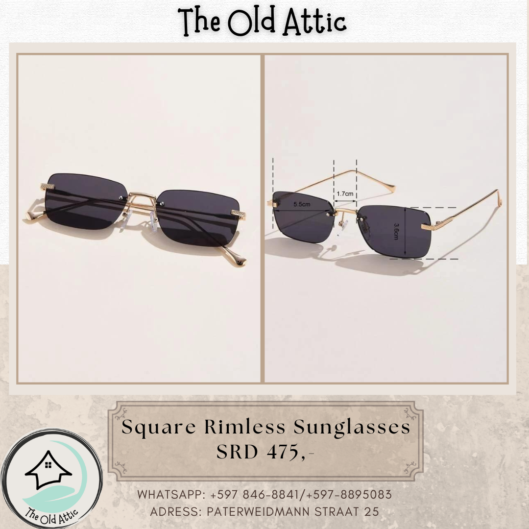square rimless sunglasses