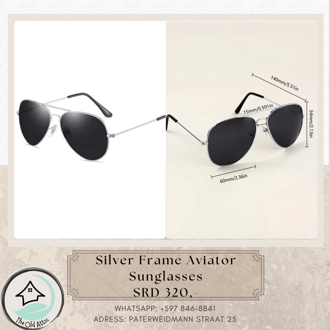 silver frame aviator sunglsases