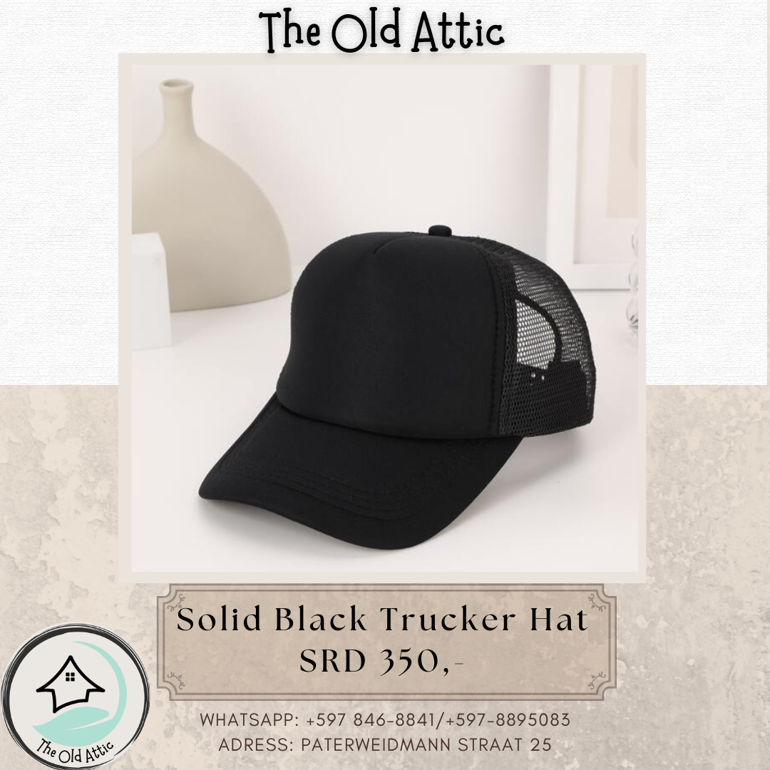 solid black trucker hat _0