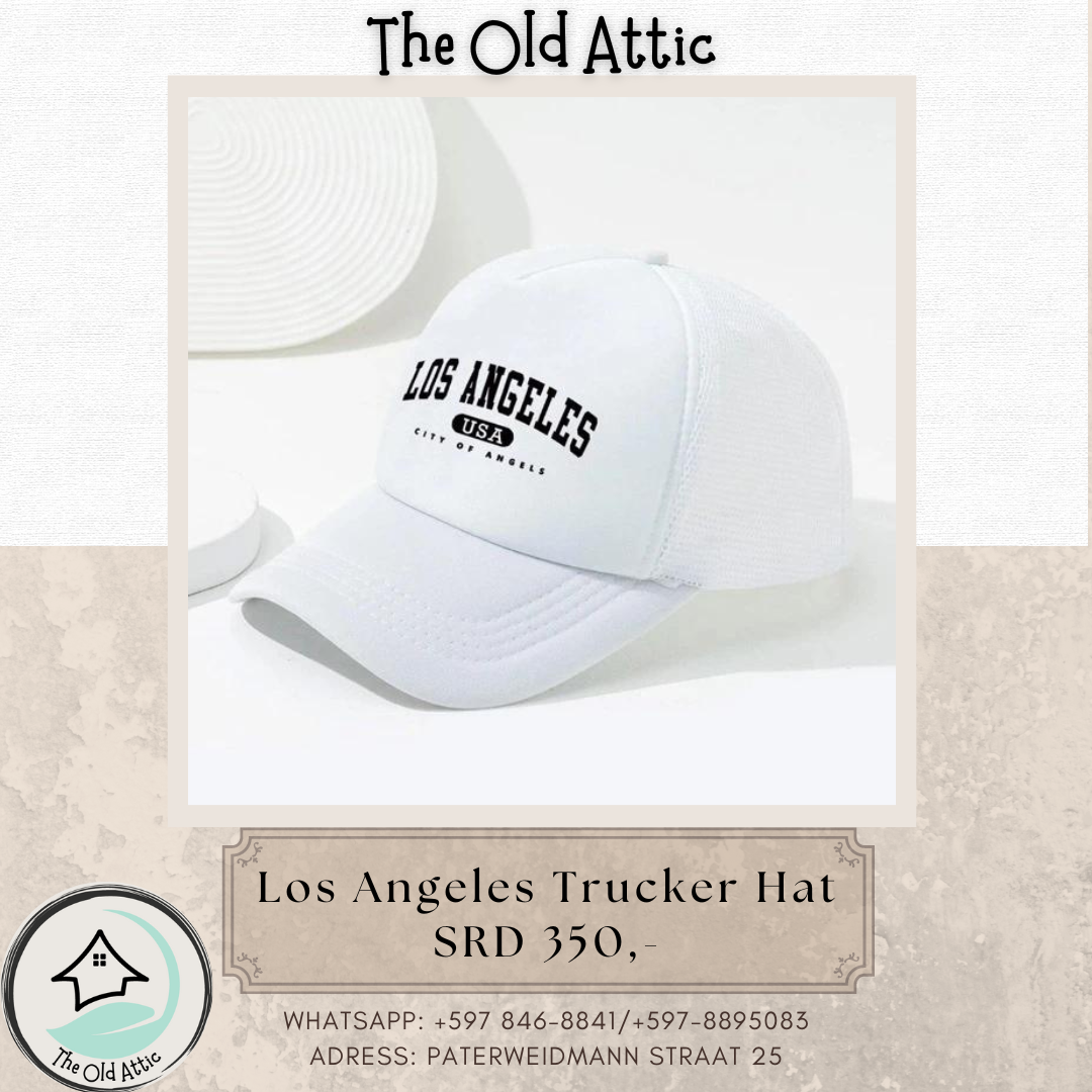 los angeles white trucker hat_0
