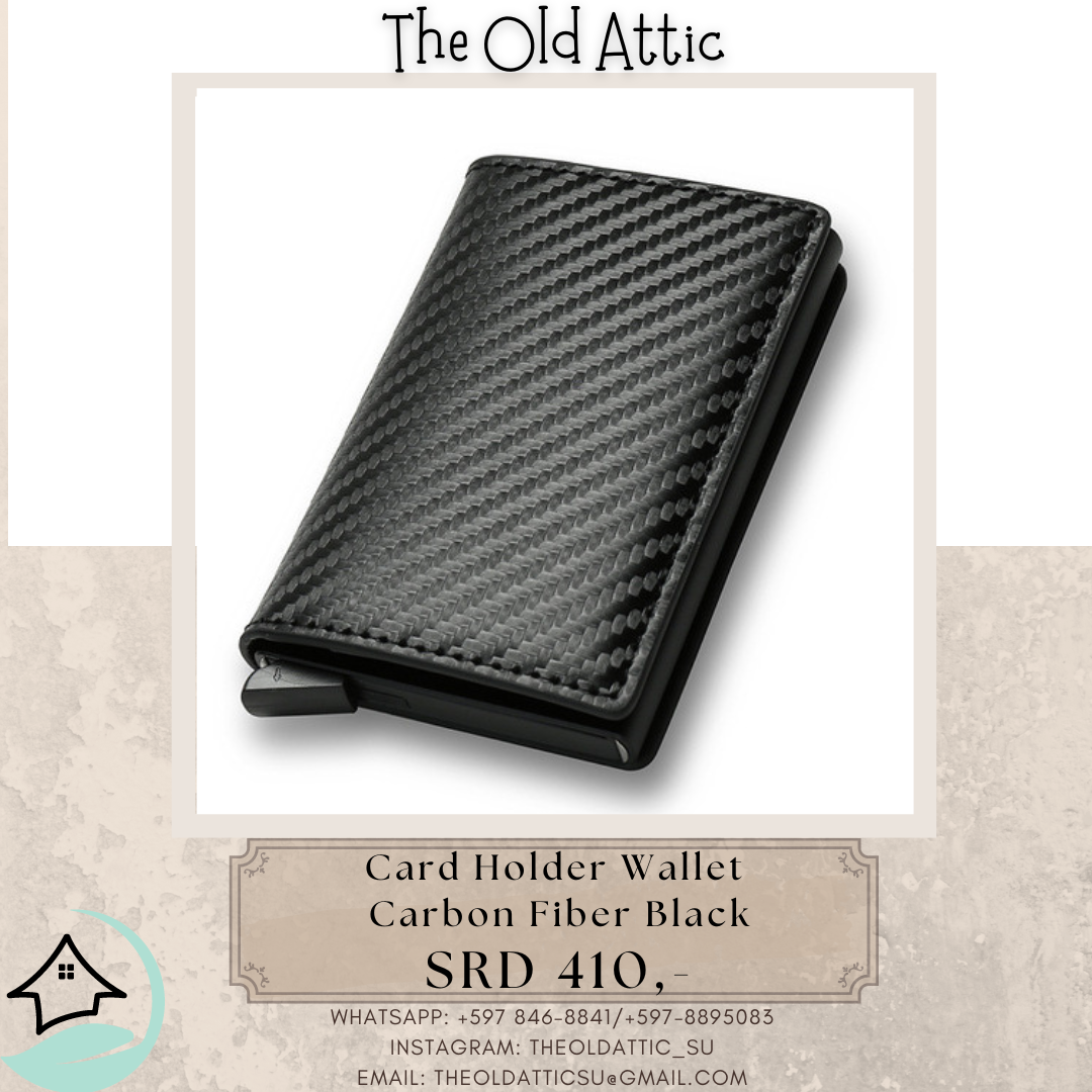 card holder wallet carbon fiber black