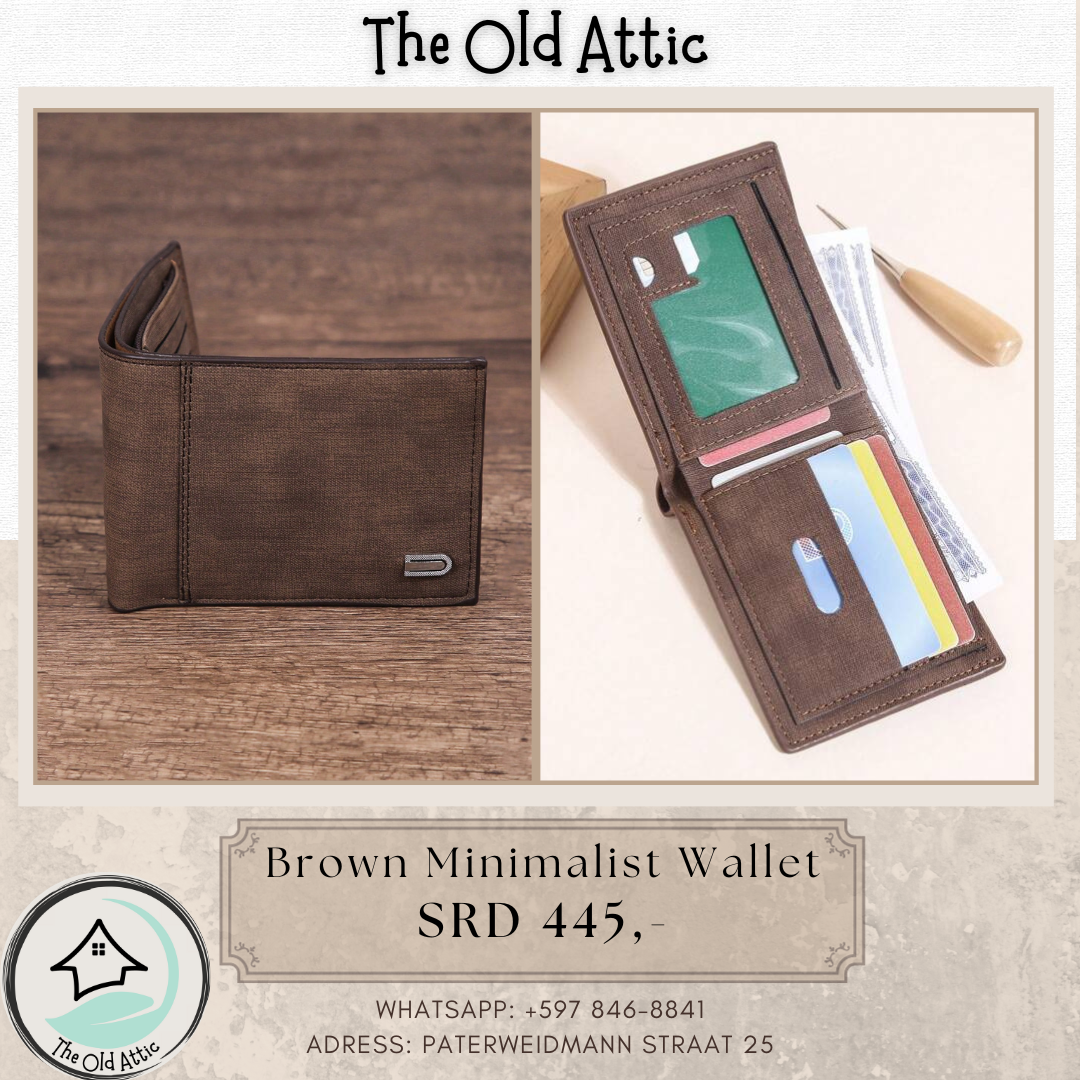 brown minimalist wallet