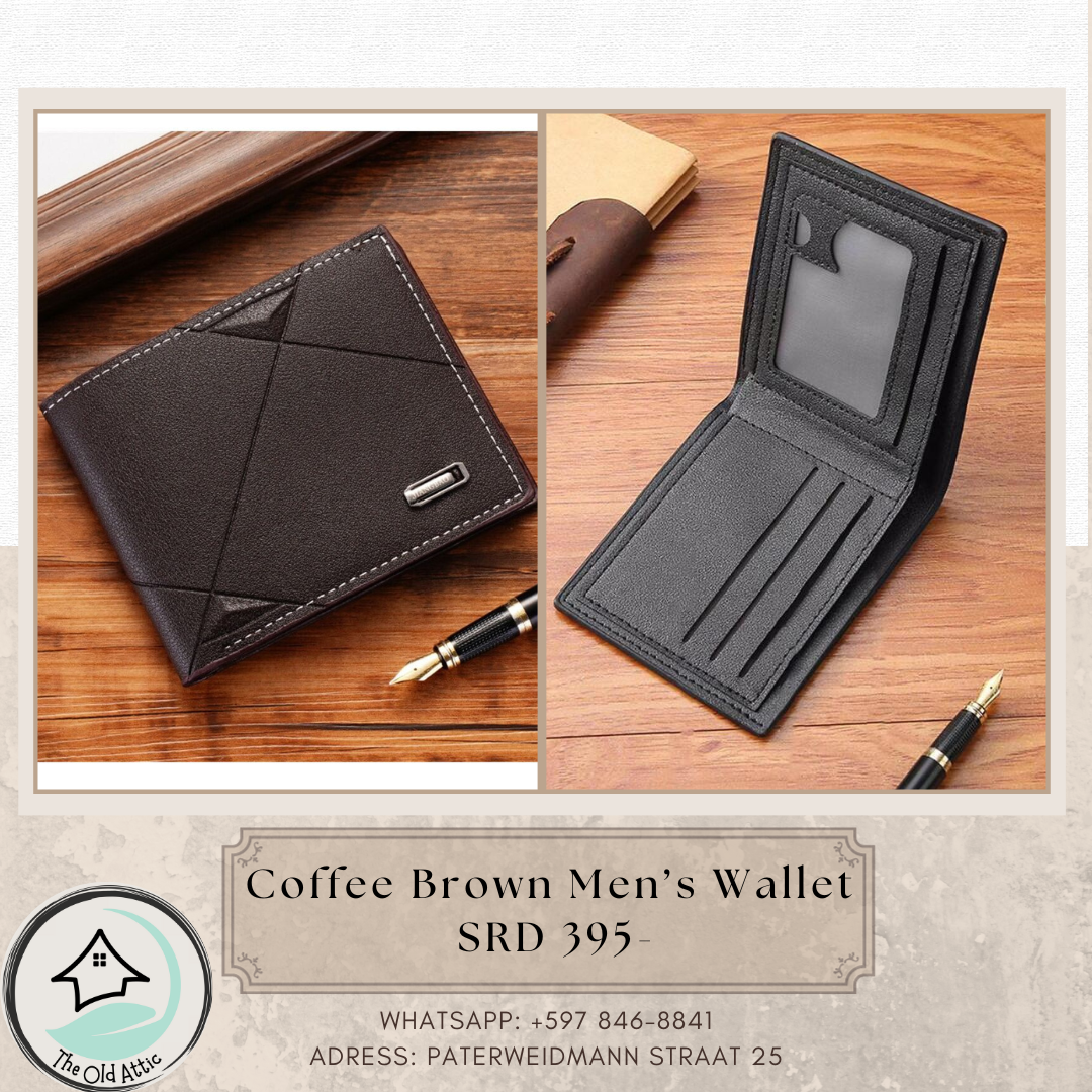 coffee brown mens wallet