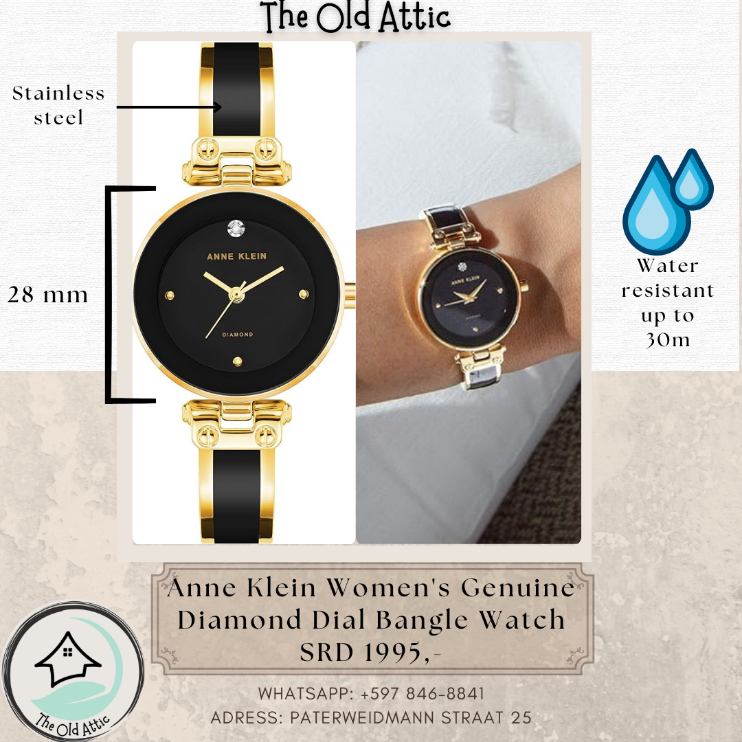 Anne Klein women genuine diamond dial bangle watch