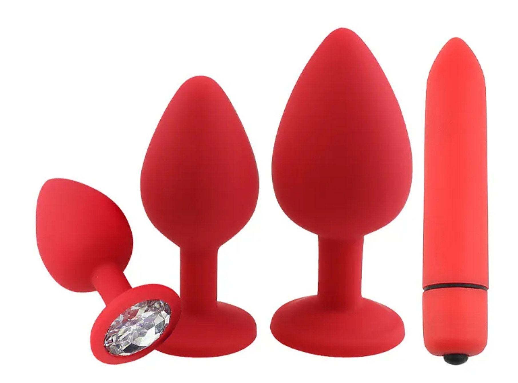 Anal Plug Mini Bullet Vibrator Waterproof Silicone Dildo_1
