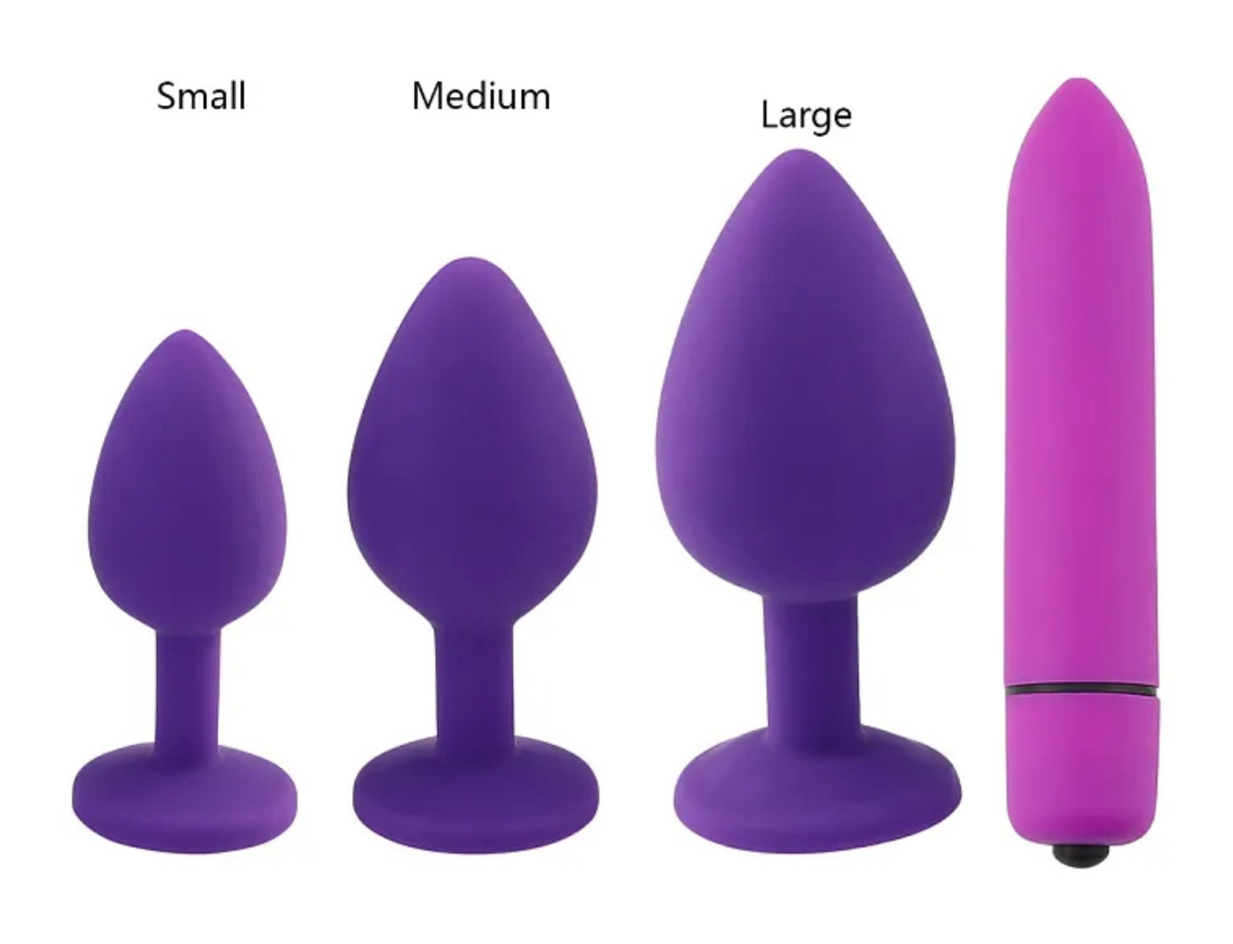 Anal Plug Mini Bullet Vibrator Waterproof Silicone Dildo_3
