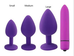 Anal Plug Mini Bullet Vibrator Waterproof Silicone Dildo