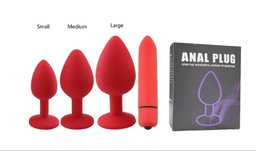 Anal Plug Mini Bullet Vibrator Waterproof Silicone Dildo