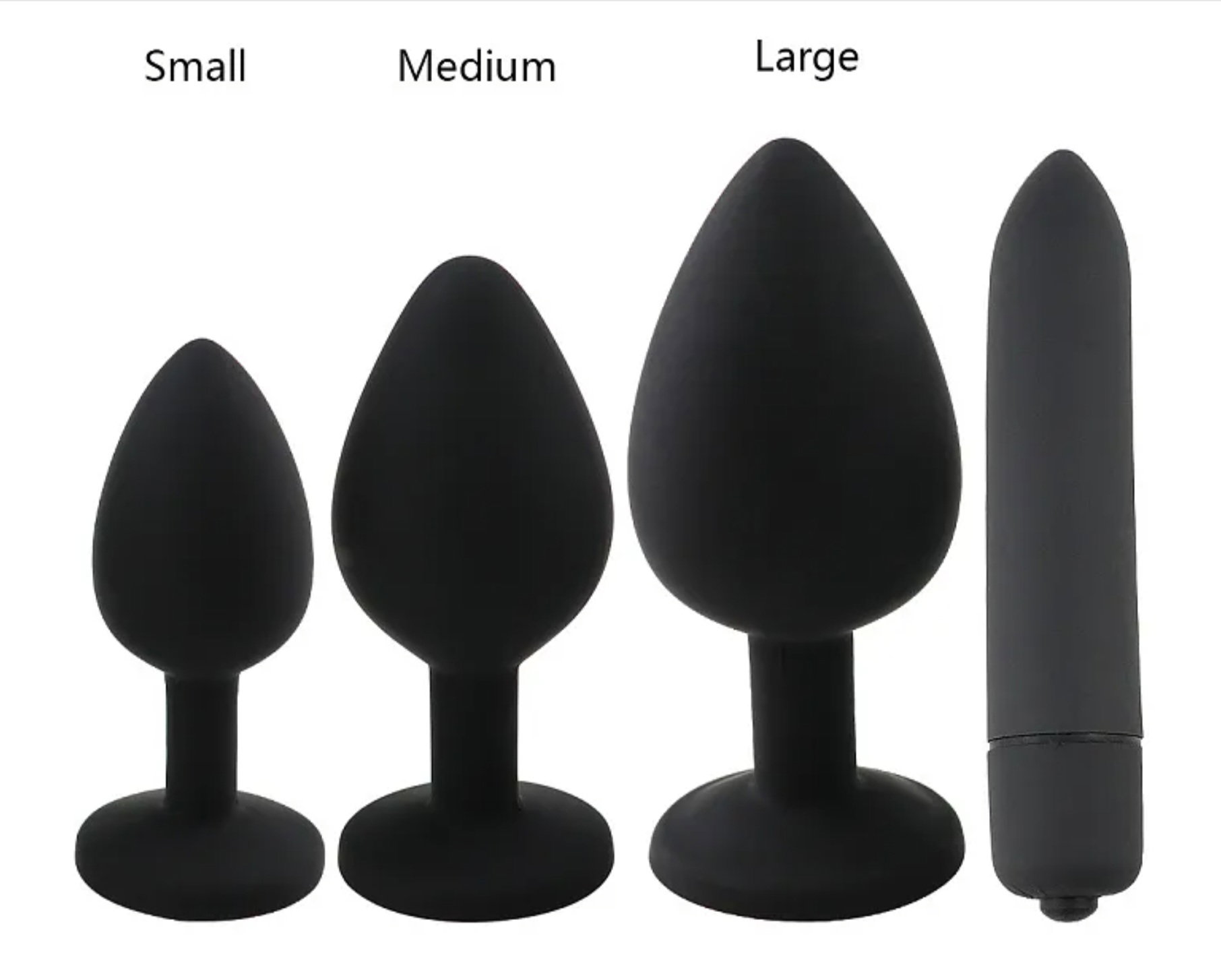 Anal Plug Mini Bullet Vibrator Waterproof Silicone Dildo_2