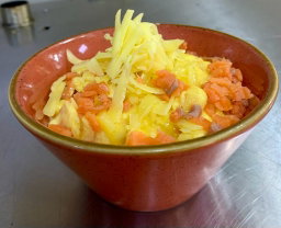 Cheese and Salmon Scrambled Eggs