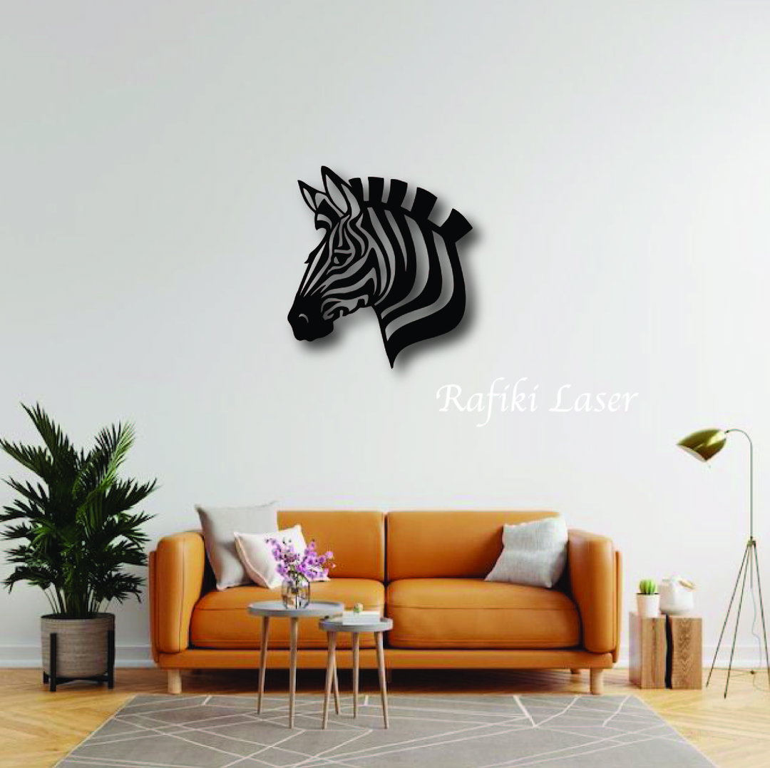 Zebra Metal Wall Art Decor