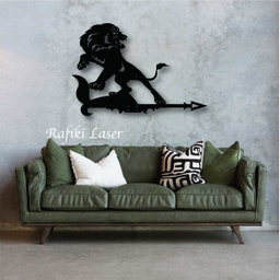 Lion with Arrow Metal Wall Art Decor
