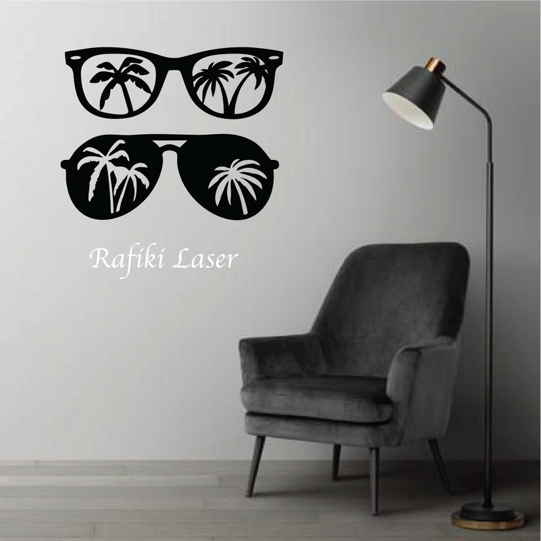 Palm Tree Sunglasses Metal Wall Art Decor