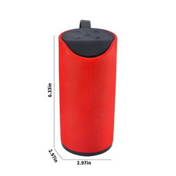 Harwa Portable Wireless Speaker with TF Card Functionality - Red