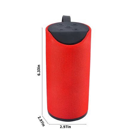Harwa Portable Wireless Speaker with TF Card Functionality - Red