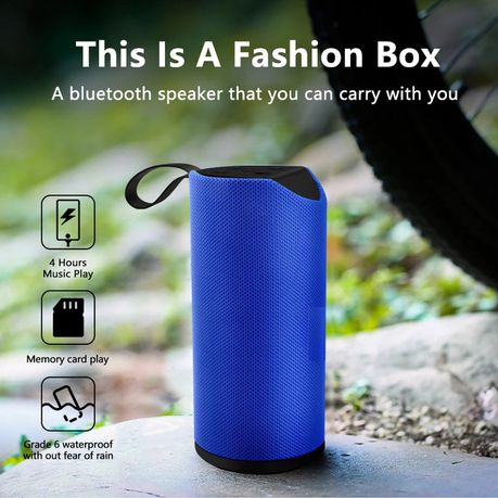 Harwa Portable Wireless Speaker with TF Card Functionality - Blue