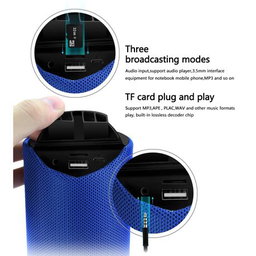 Harwa Portable Wireless Speaker with TF Card Functionality - Blue