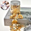 Imitation Gold Silver Copper Foil Leaf Flake Sheets Bulk Foil Paper for DIY Nail Art Decor - Set of 3