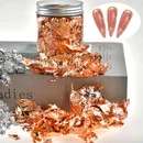 Imitation Gold Silver Copper Foil Leaf Flake Sheets Bulk Foil Paper for DIY Nail Art Decor - Set of 3