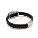 Men's Leather Bracelet / Punk Rock Leather Bracelet - I / J_6