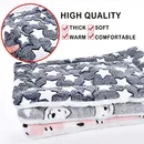 Pet Fluffy Fleece Soft Mat Cushion Pad - White Star（ Small / Medium ）_2