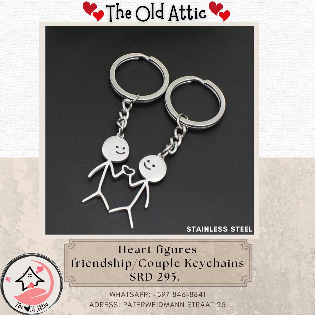 Heart figures keychain