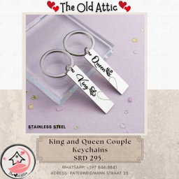 King and queen couple keychain 