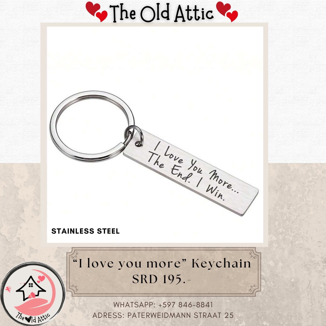 I love you more keychain