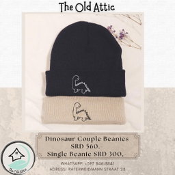 Dinosaur couple beanies 