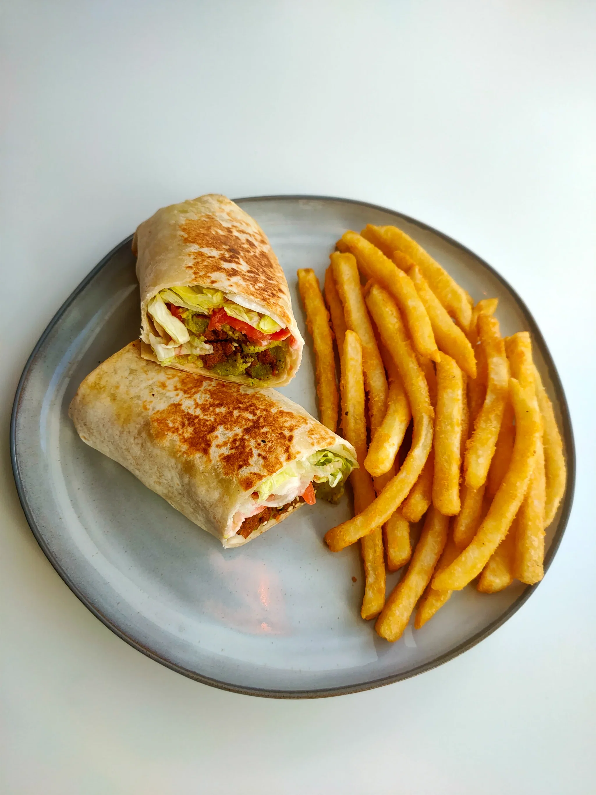 Falafel Wrap & Fries_0