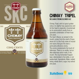 Chimay Tripel (Trappiste Beer) 8% [1, 4 or 24 Btls]