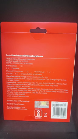 Redmi Sonic Bass Bluetooth Neckband (100% Original With GST Bill)