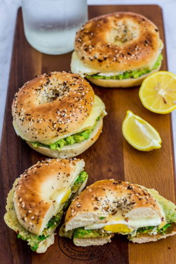 Avocado Egg Salad Everything Bagel Sandwich
