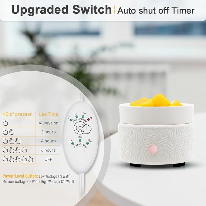 Ceramic 3-in-1 Wax Warmers with Timer_2