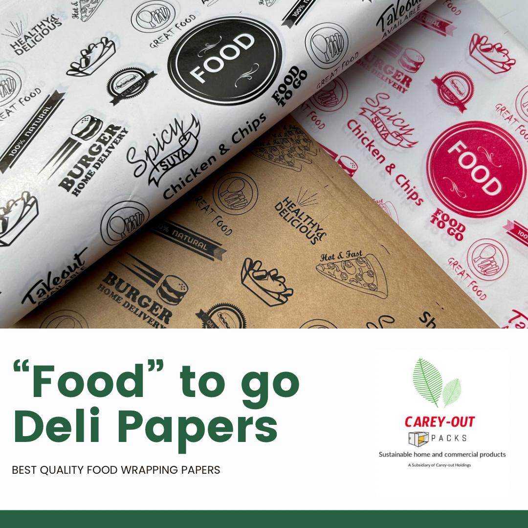 DELI PAPERS - “FOOD TO GO”  / BLACK & WHITE - A4 paper size : 8.5 inches x 12 inches)_9